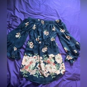 Floral Off Shoulder Dress